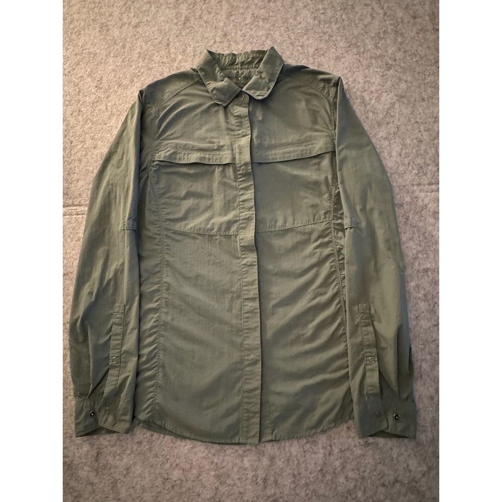 ExOfficio Shirt Womens Small Green Insect Shield Long Sleeve Outdoor